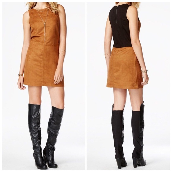 Sanctuary Dresses & Skirts - Sanctuary Village Faux Suede Shift Dress Maple